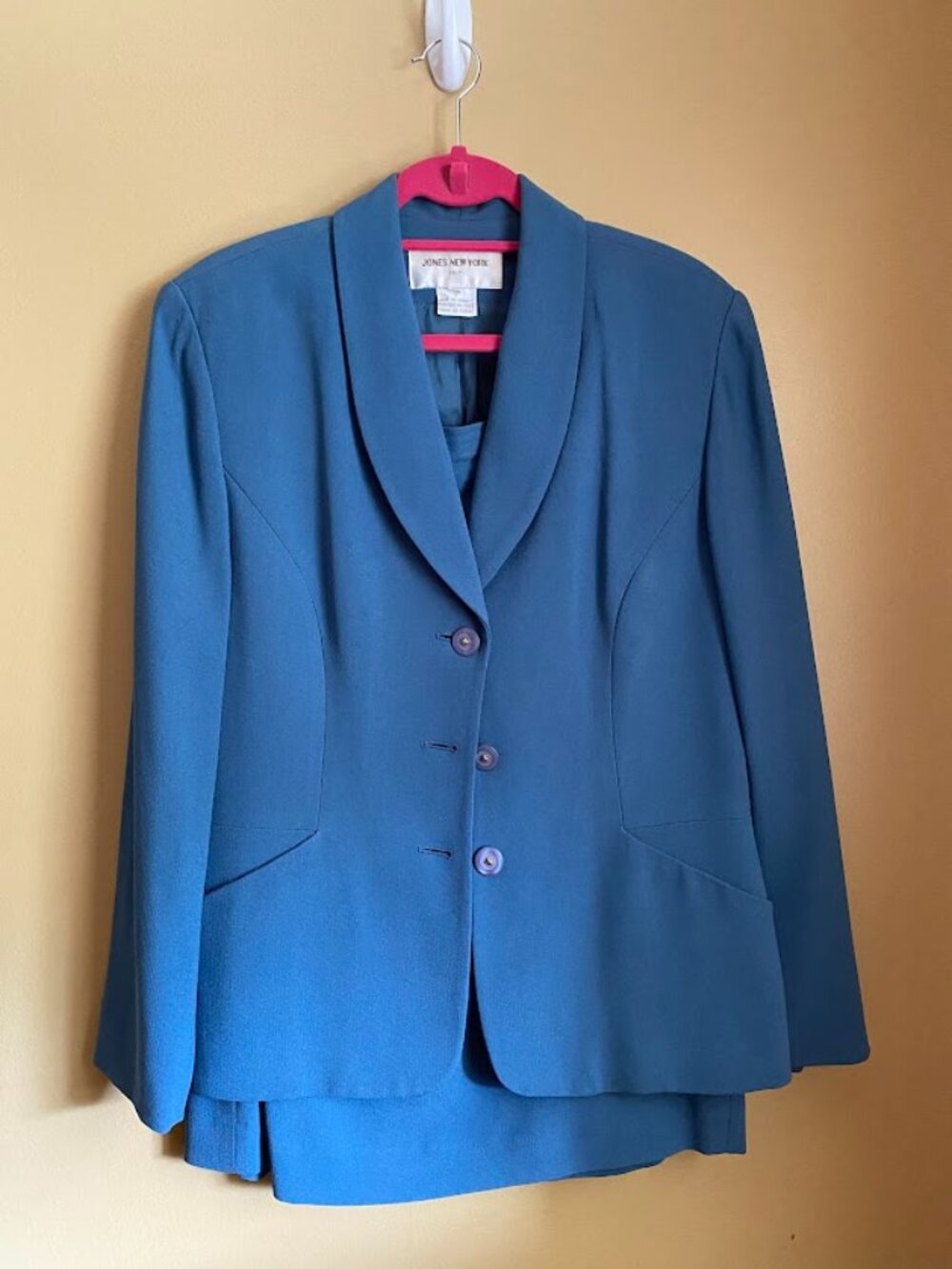 Jones New York Blue 2pc Skirt Suit